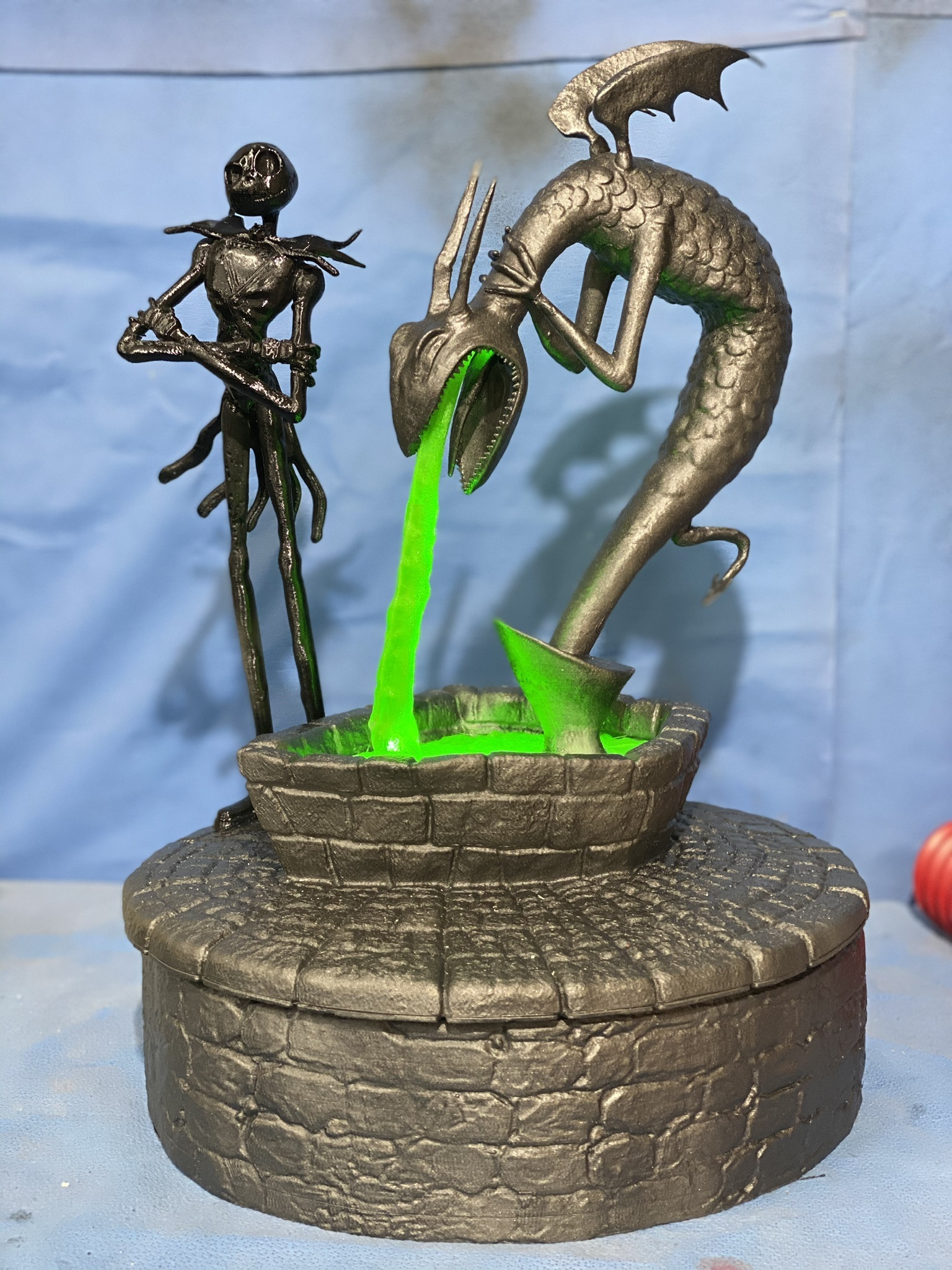 3D printable The Nightmare Before Christmas Halloween Town Fountain
