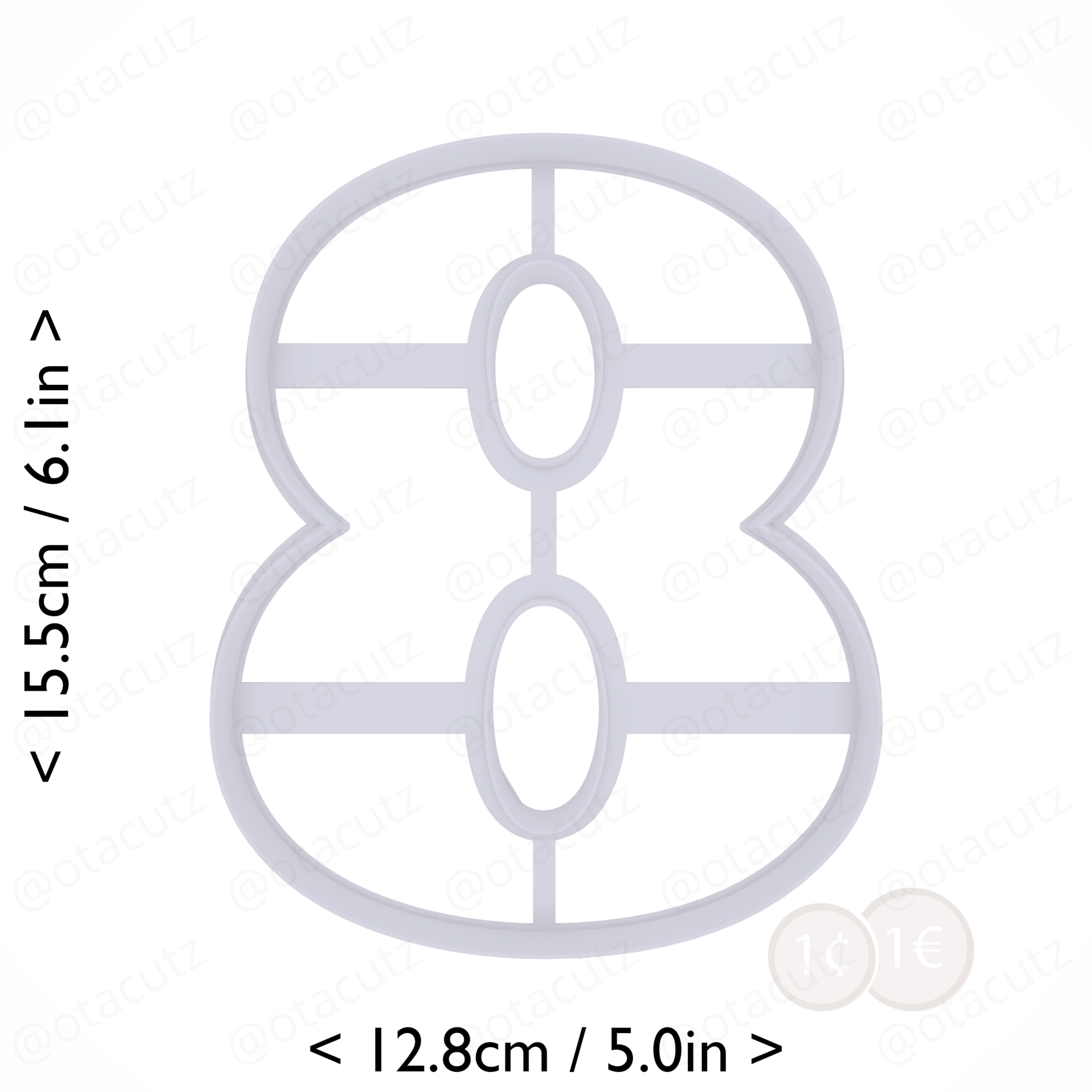 STL File Number Eight Cookie Cutter 5 75in 14 6cm 3D Printer stl-file-number-eight-cookie-cutter-5-75in-14-6cm-3d-printer