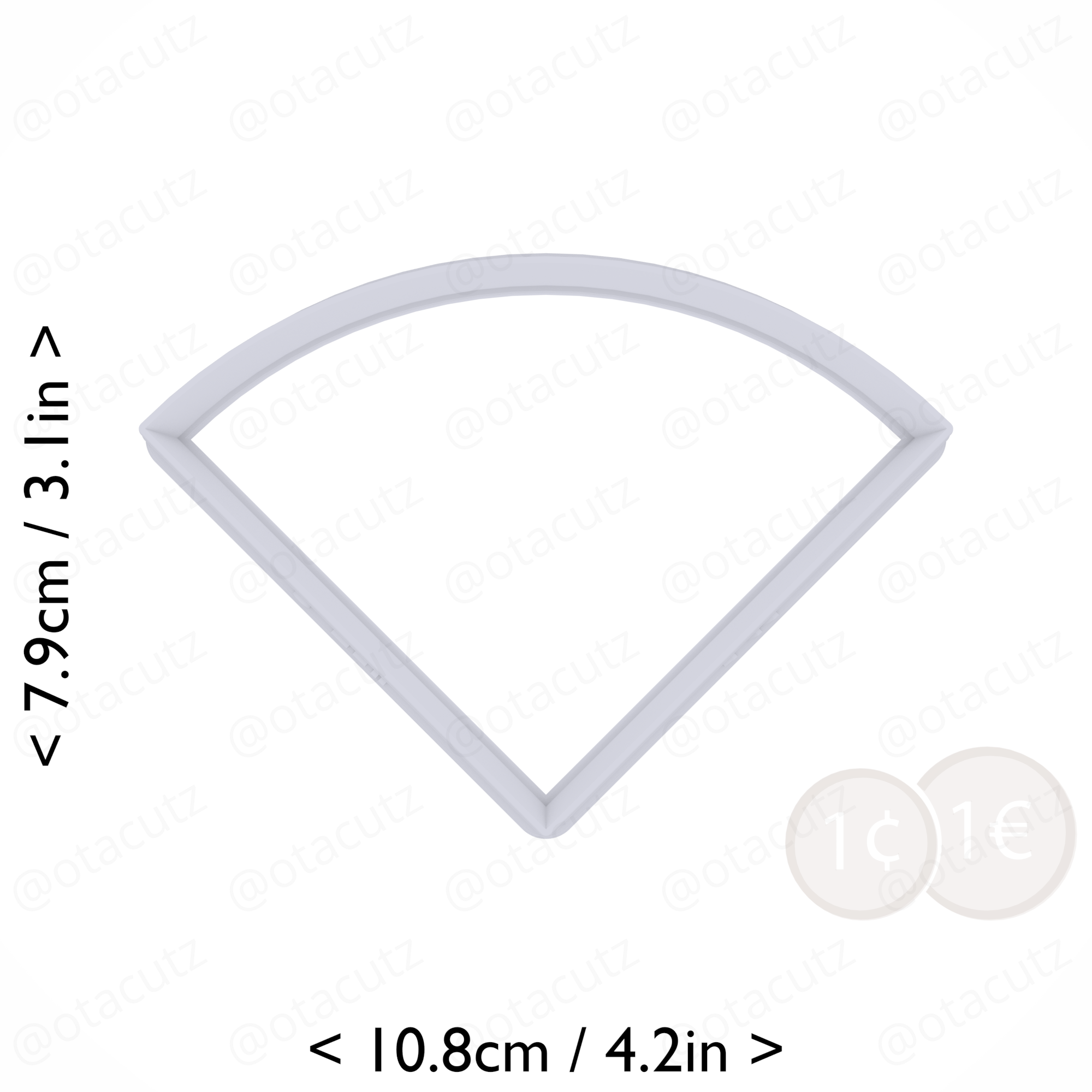 STL file Slice (1∕4) of Pie Cookie Cutter 2.75in / 7cm 🥧 ・Template to ...