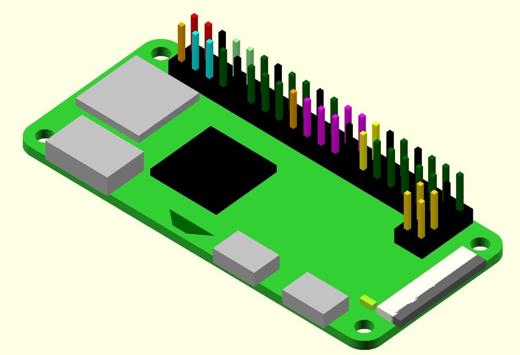 Free STL file Raspberry Pi Zero model 🖥️ (SCAD)・3D print model to ...