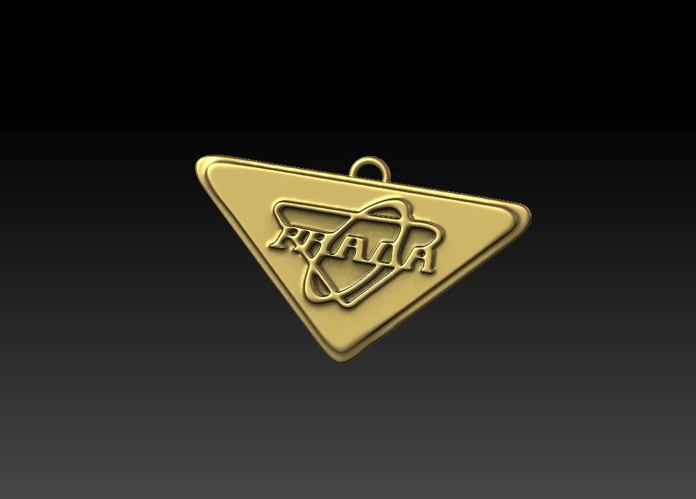 🗝️ Prada logo keyring・ STL File for ・Cults