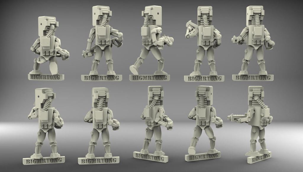 🤖 Stapler Droid Five - 28mm Wargaming Miniature Robot・Free STL File for ...