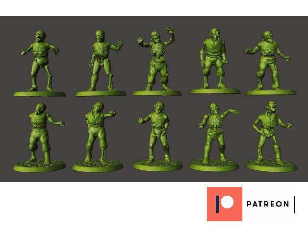 Figurines Undead Ghouls Mantic Games 28mm - Médiéval-Fantastique - Plastique - Occasion