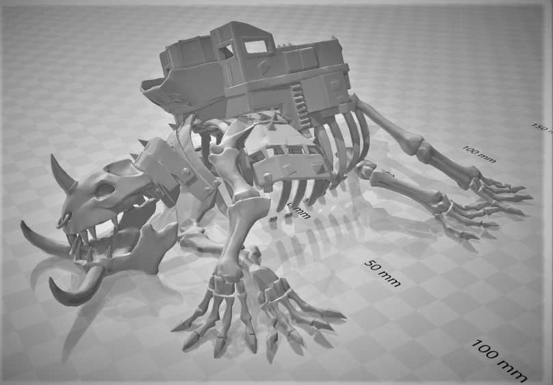 💀 Gargantuan Orc Beast Skeleton - terrain piece・ 3D File for ・Cults