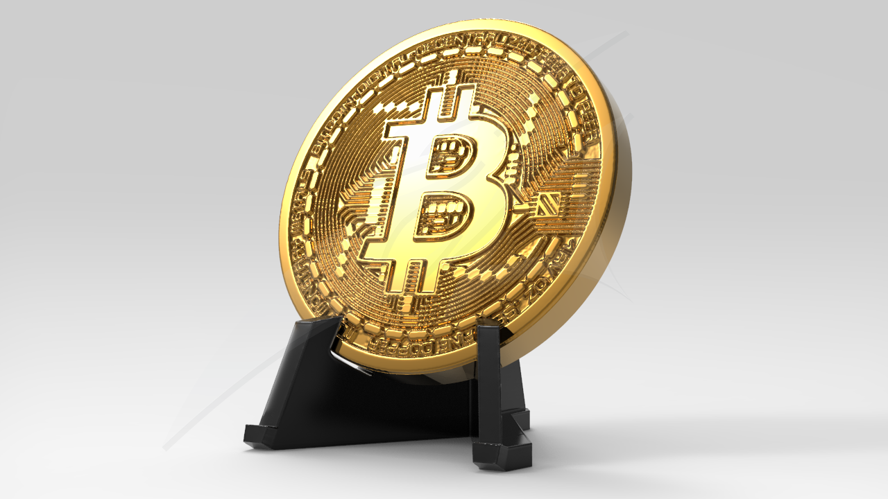 💰 Bitcoin Desktop Zeichen Größe・ STL Datei für ・Cults