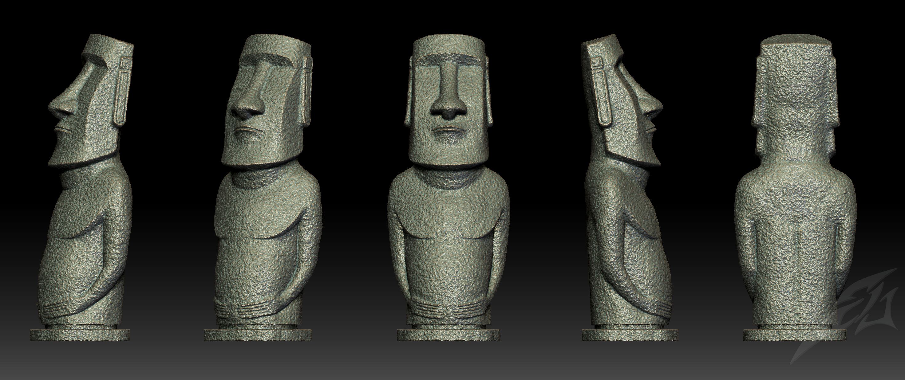 🗿 Moai statue - Easter Island 3D print model・ STL File for