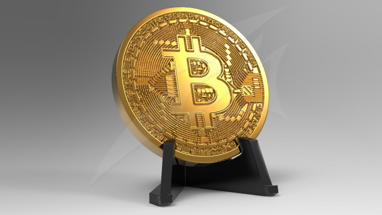 💰 Bitcoin Desktop Sign Size・ STL File for ・Cults