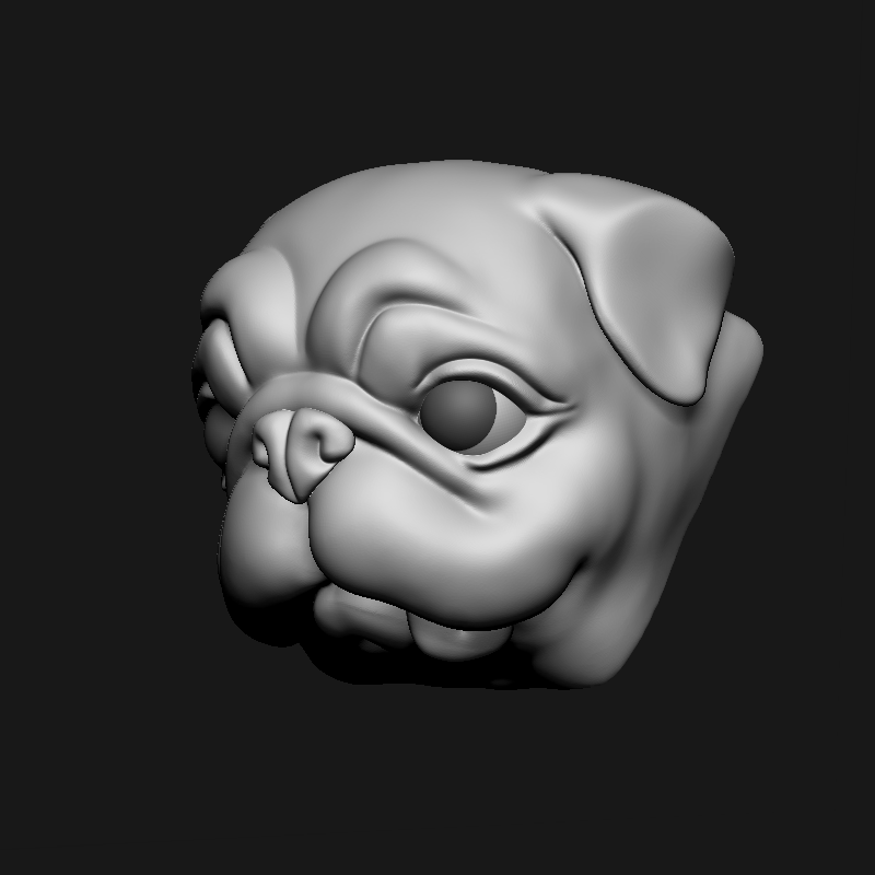 STL file Pug Keycap 🐶 ・3D printer design to download・Cults