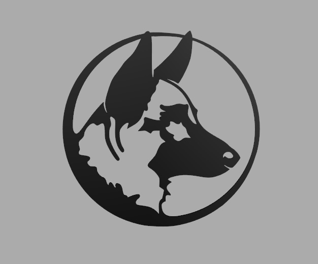 Pancarte Métal Personnalisée - Berger Allemand K-9 - Décoration Policier - Coolcin