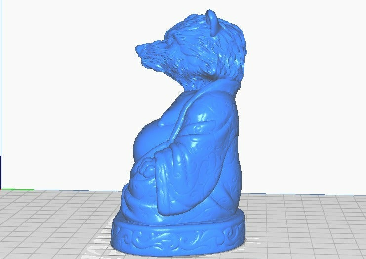 😡 Angry Raccoon Buddha (Animal Collection)・Free STL File for ・Cults