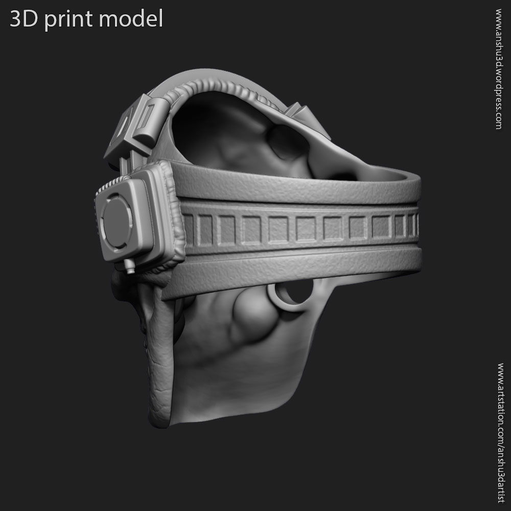 3D file Skull with headphone vol3 ring 💀 ・Model to download and 3D ...