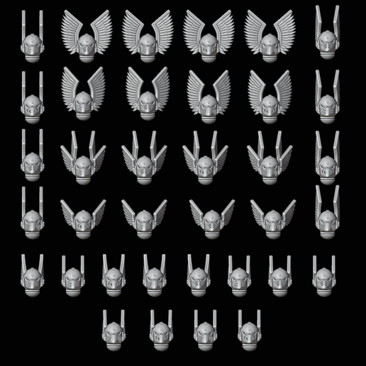 🆕 [280450] GLOOMY ANGELS BEAKY HELMETS FOR NEW HERESY・ 3D File for 3D ...