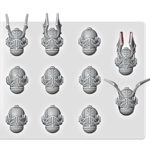🆕 [140975] Spooky Lords Of Midnight HELMETS FOR NEW HERESY・ 3D File for ...