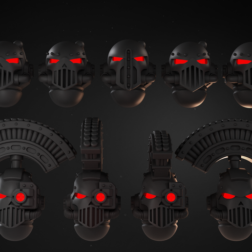 ⚔️ [259059] Irony warriors helmets collection for new heresy・ 3D File ...