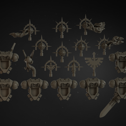 🎒 [583910] GLOOMY ANGELS Fancy BACKPACKS・ 3D File for 3D printing・Cults