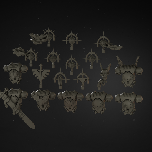 🎒 [583910] GLOOMY ANGELS Fancy BACKPACKS・ 3D File for 3D printing・Cults