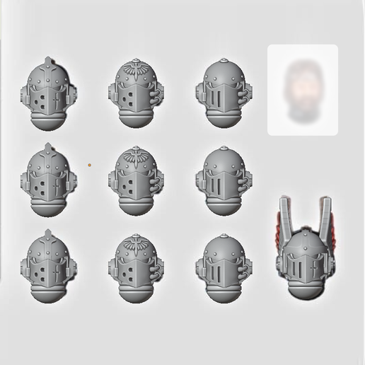 🆕 [768719] GLOOMY ANGELS HELMETS FOR NEW HERESY・ 3D File for 3D ...