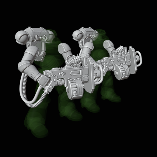 Bolter Simple 🎲 Shielded heavy bolter・ 3D File for 3D printing・Cults