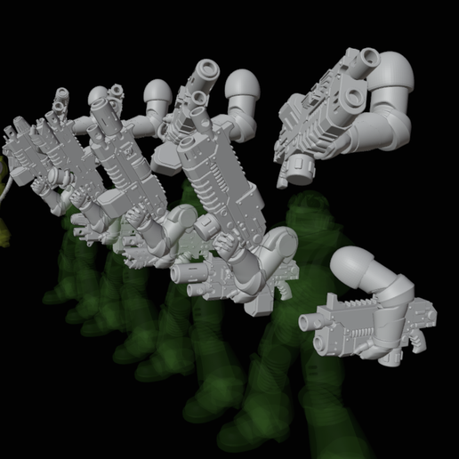 🆕 [174761] Combi-weapons for new Primary Rear Guard・ 3D File for 3D ...