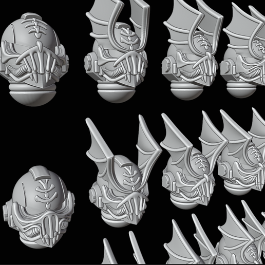 🆕 [140975] Spooky Lords Of Midnight HELMETS FOR NEW HERESY・ 3D File for ...