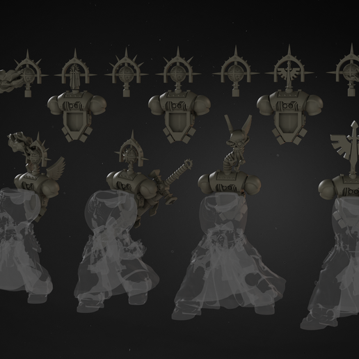 🎒 [583910] GLOOMY ANGELS Fancy BACKPACKS・ 3D File for 3D printing・Cults