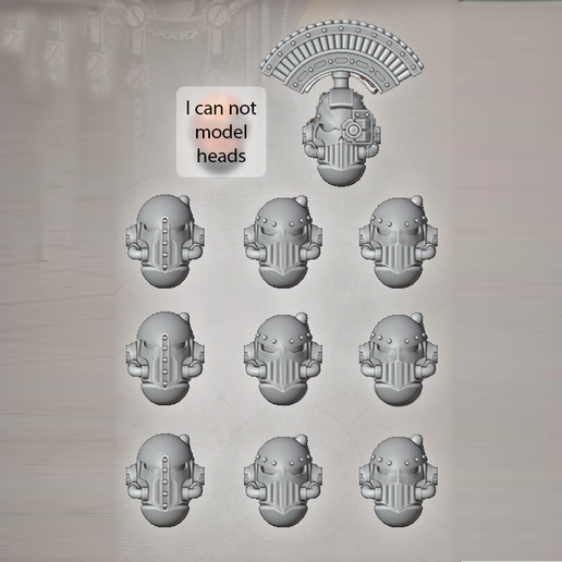 ⚔️ [259059] Irony warriors helmets collection for new heresy・ 3D File ...