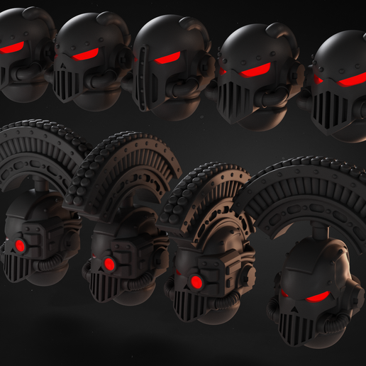 ⚔️ [259059] Irony warriors helmets collection for new heresy・ 3D File ...
