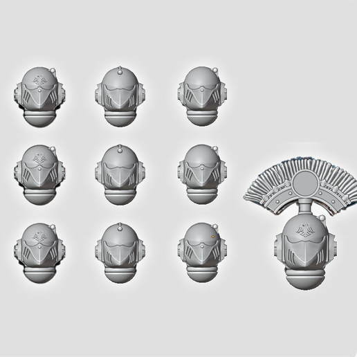 🐦 [129779] Crow Guards helmets for new Heresy・ 3D File for 3D printing ...