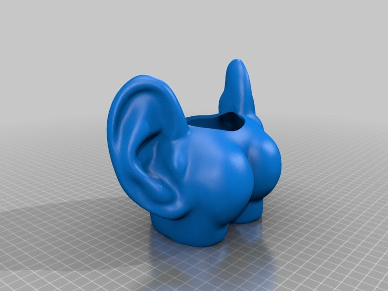 Free STL file Arsch mit Ohren Blumentopf ass with ears flower pot 💐 ・Object to download and to