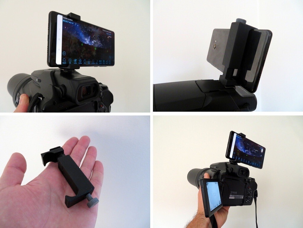 Free STL file Camera hot shoe Universal phone holder 📷 ・3D printing