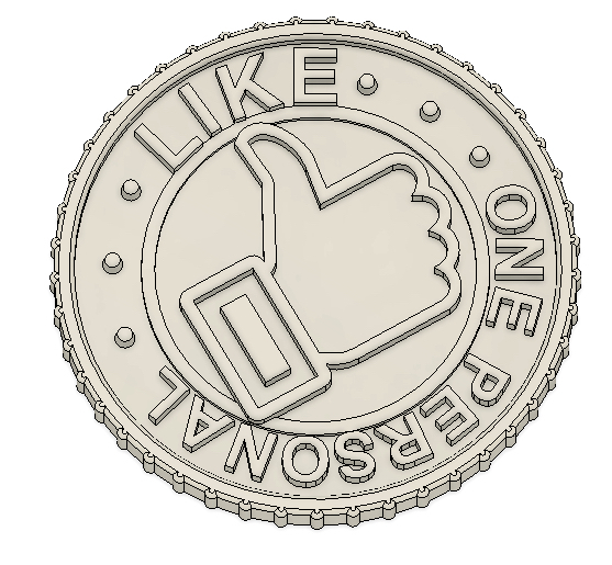 STL file One Like - Coin 🪙・3D printing model to download・Cults