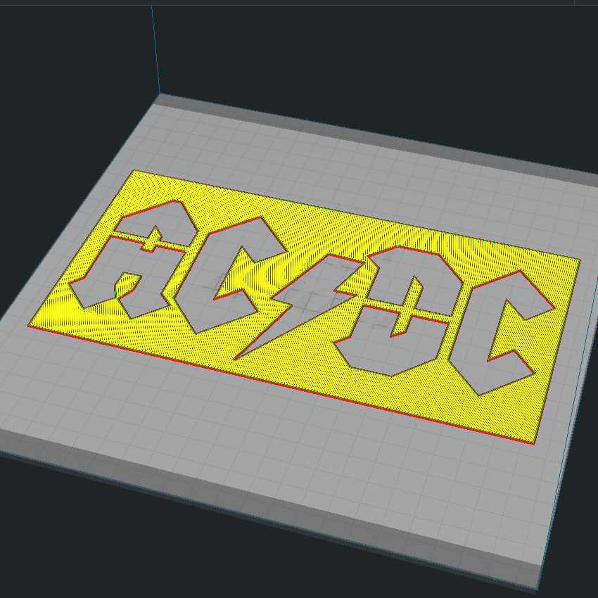 STL file ACDC STENCIL AND BAND LOGO 🪨 ・3D printable model to download・Cults