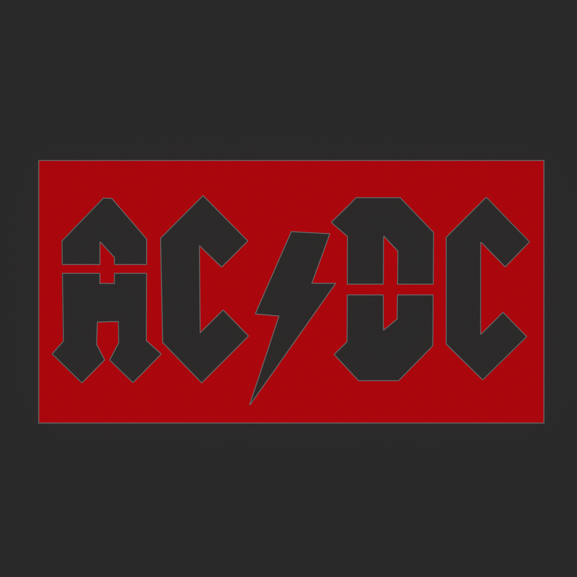 STL file ACDC STENCIL AND BAND LOGO 🪨 ・3D printable model to download・Cults