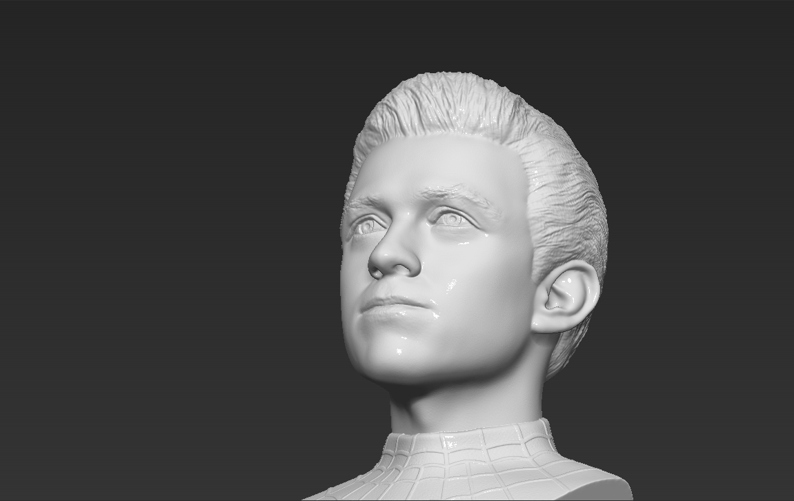 3D file Spider-Man Tom Holland bust 3D printing ready stl obj formats 👤 ...