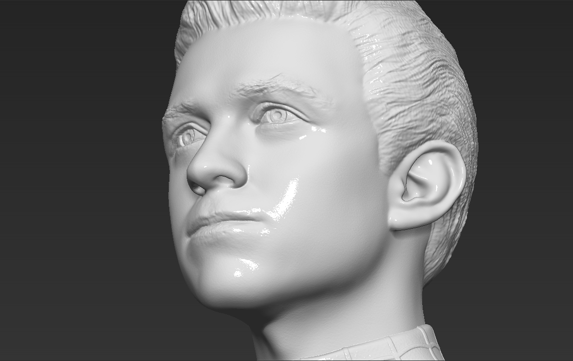 3D file Spider-Man Tom Holland bust 3D printing ready stl obj formats 👤 ...