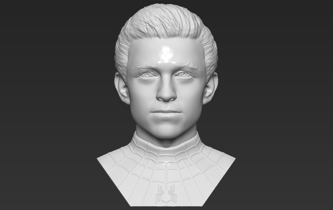 3D file Spider-Man Tom Holland bust 3D printing ready stl obj formats 👤 ...
