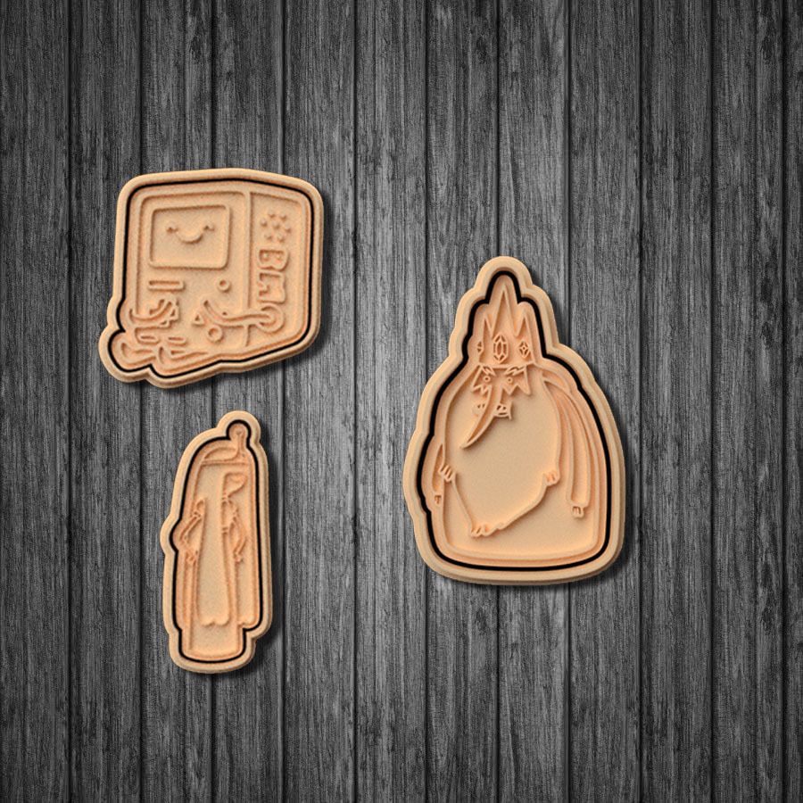 Archivo STL Juego de 7 cortadores de galletas Adventure Time 🍪 ・Modelo ...