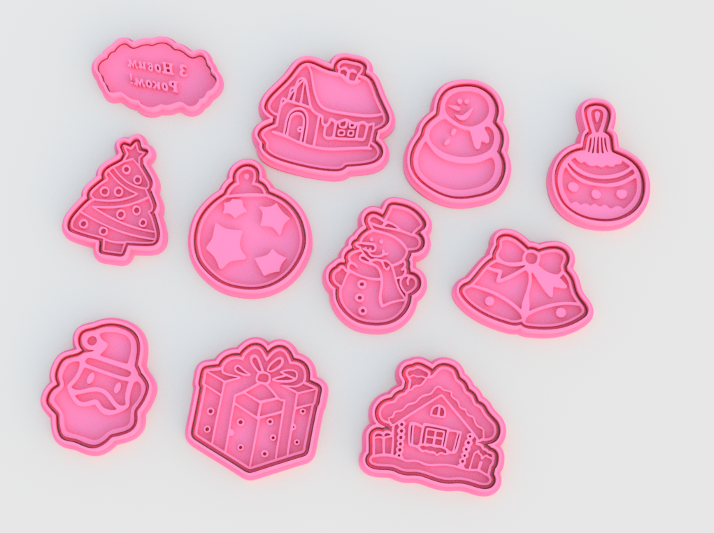 3D file Christmas Cookie Cutter Set of 11 🎄 ・Template to download and ...