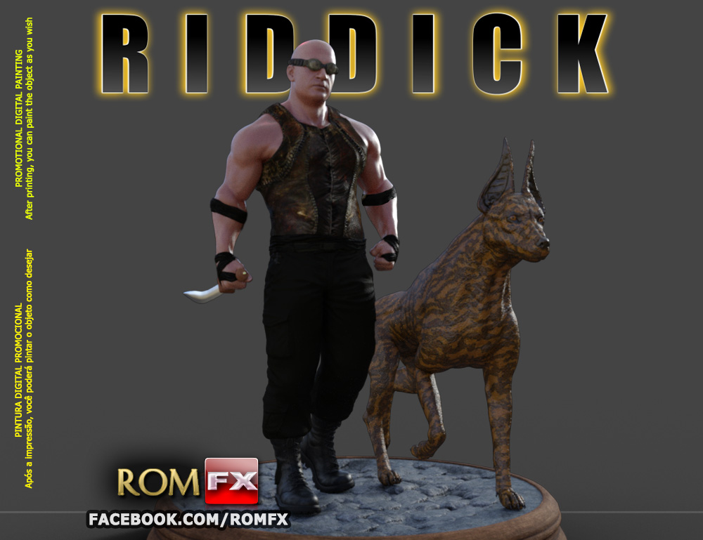 🐾 Riddick Action Figure Printable - Vin Diesel・ 3D File for ・Cults