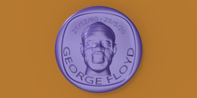 🎨 George Floyd tribute・Free OBJ File for ・Cults