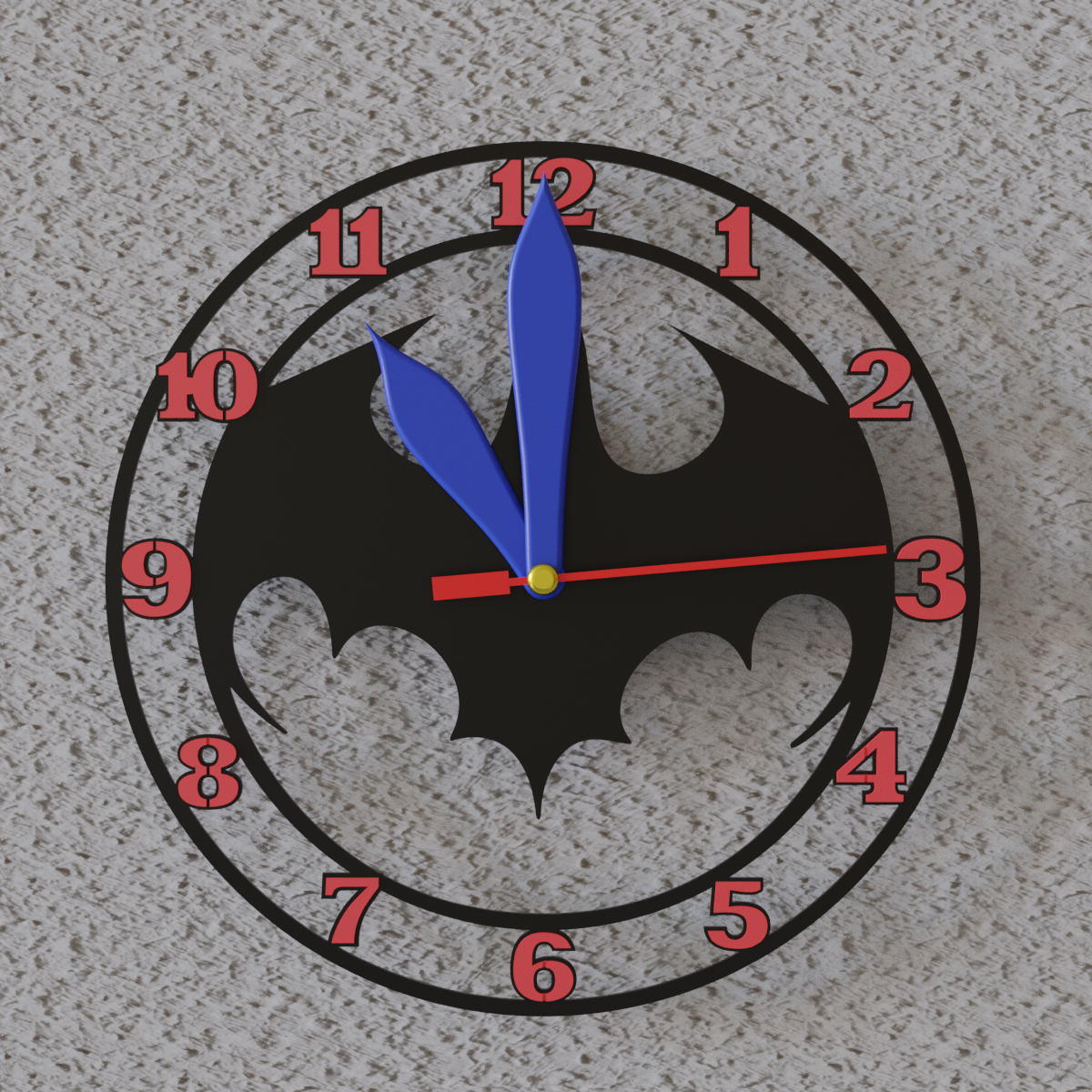 STL file batman wall clock 🕰️ (OBJ and 3MF)・3D print object to download ...