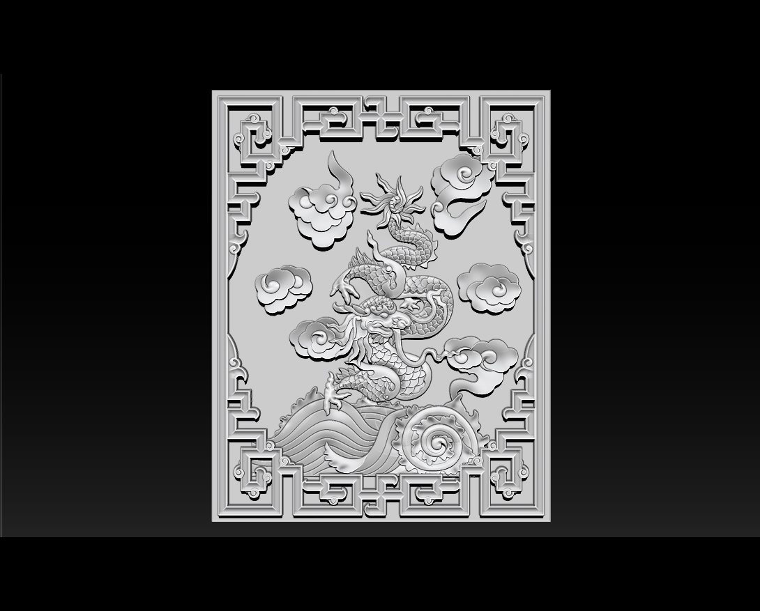 3D file Asian Dragon - cnc relief 🐉 ・3D print object to download・Cults