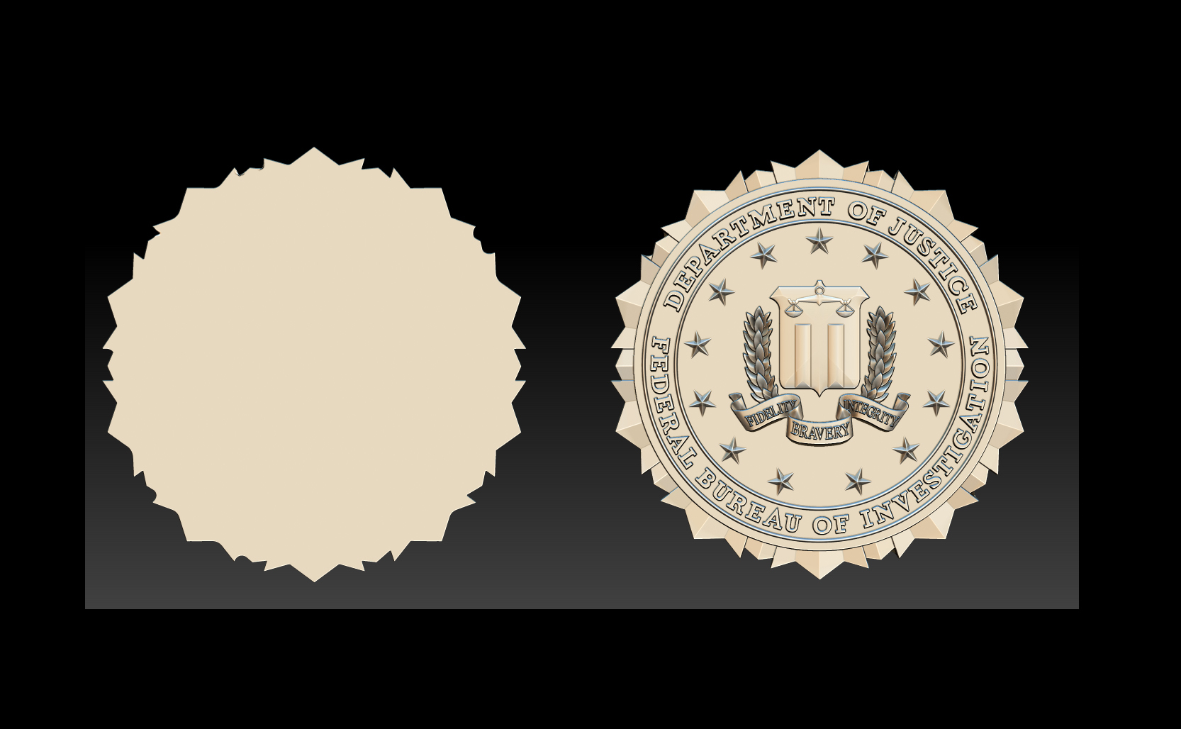 🦭 FBI Seal - 3D Badges・ 3D File for ・Cults