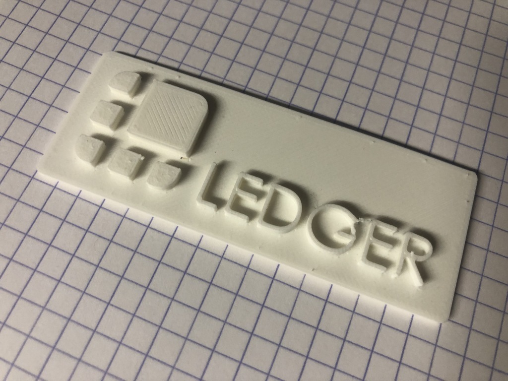 📒 LEDGER LOGO・Free 3D File for ・Cults