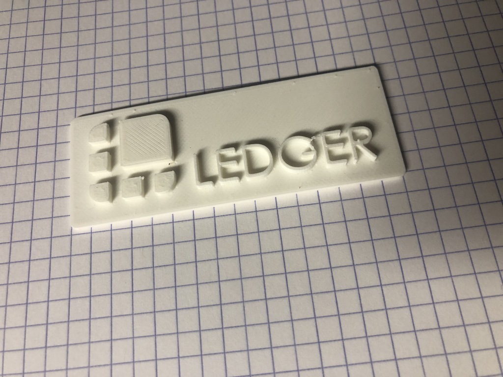 📒 LEDGER LOGO・Free 3D File for ・Cults