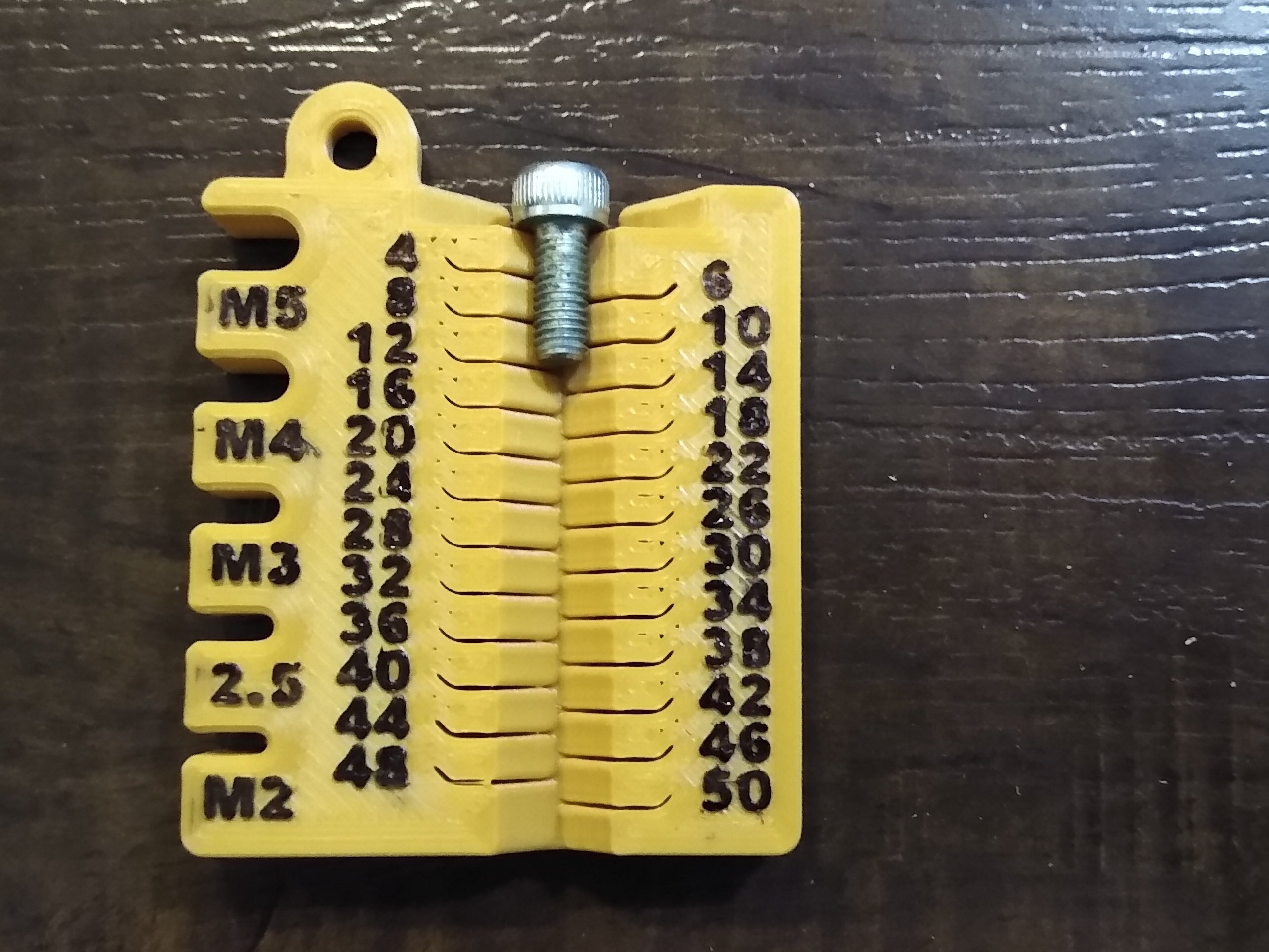M2 Screw Ruler 3D printing Metric screw measuring device - M2/2.5/3/4/5 4-50mm・Cults