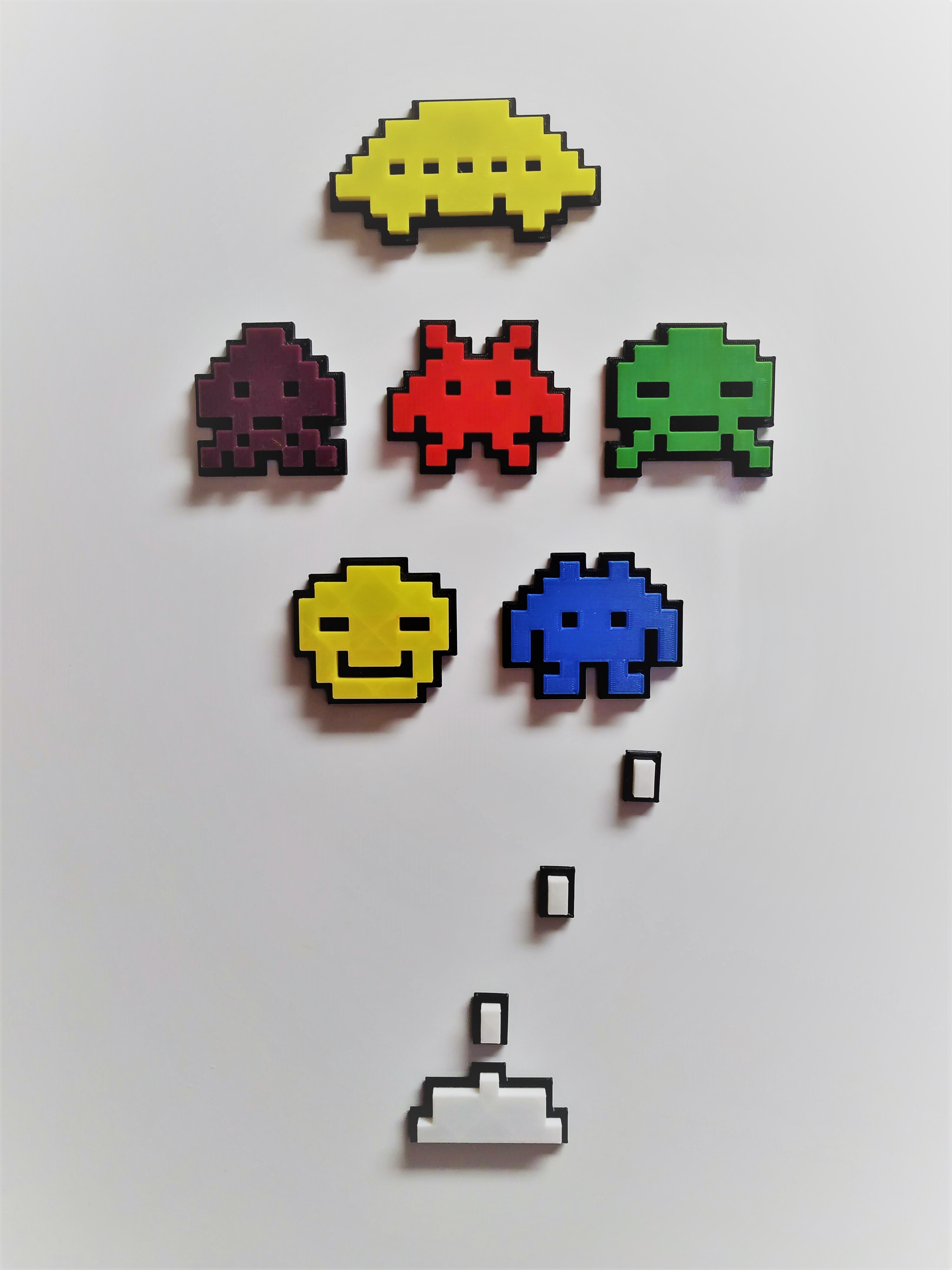 Archivo 3D Space Invaders wall decoration 🛰 ・Modelo para descargar e ...