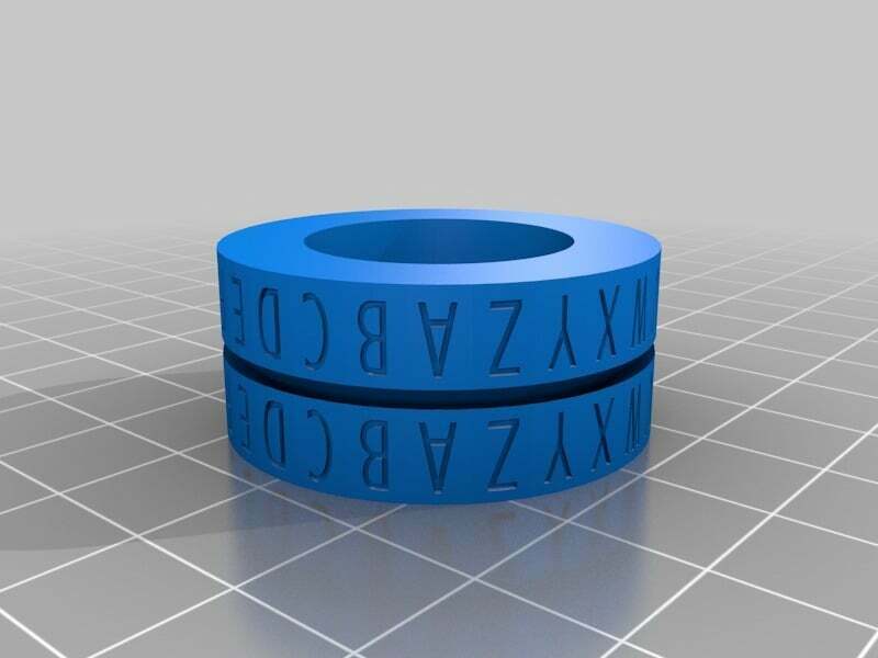 💍 Caesar Cipher Decoder Ring Flat・Free 3D File for ・Cults
