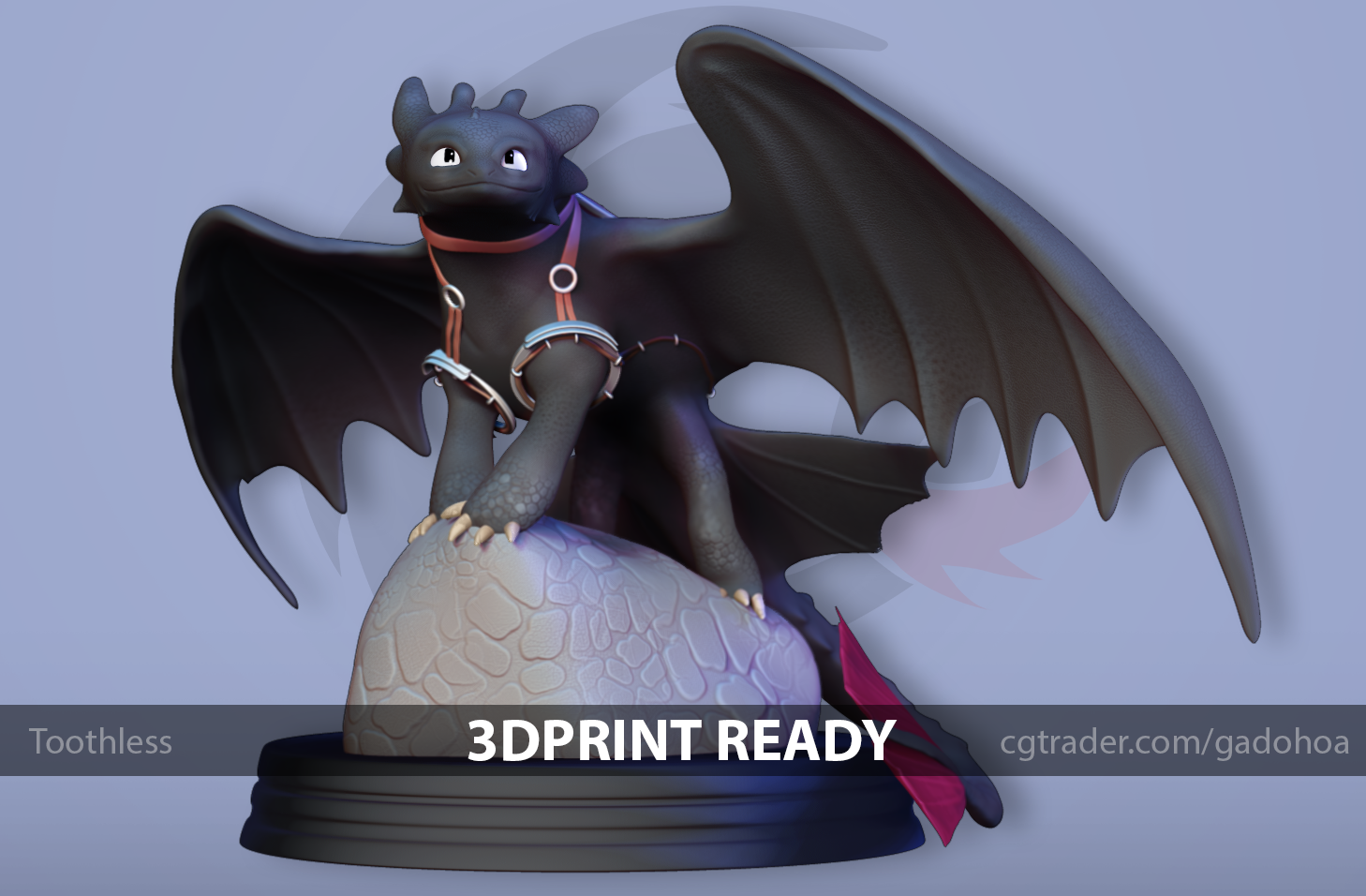 🐉 Toothless Fanart・ 3D File for ・Cults
