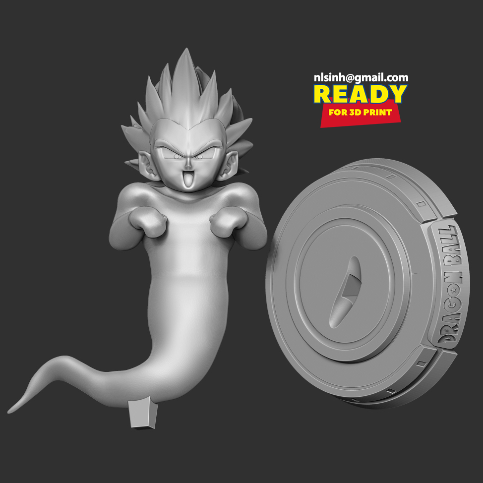 3D file Ghost Gotenks - Dragon Ball Fanart 👻 ・3D printable design to ...